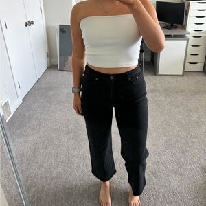 Hudson | North | Black | Wide | Straight Leg Crop | Denim | Jeans | Size 6